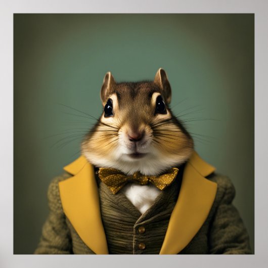 Smart Chipmunk Poster (Voorkant)