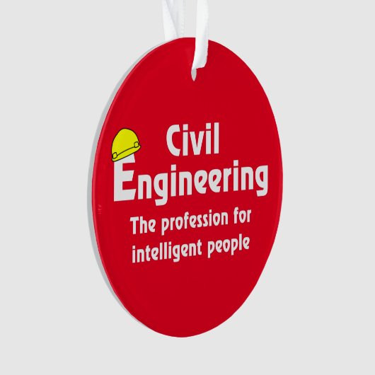 Smart Civil Engineer Ornament (voorkant)