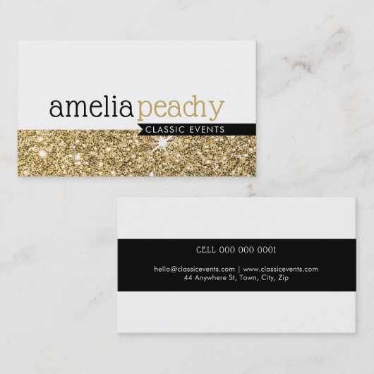 SMART classe CARTE DE VISITE glamour parties scint (Devant / Derrière)