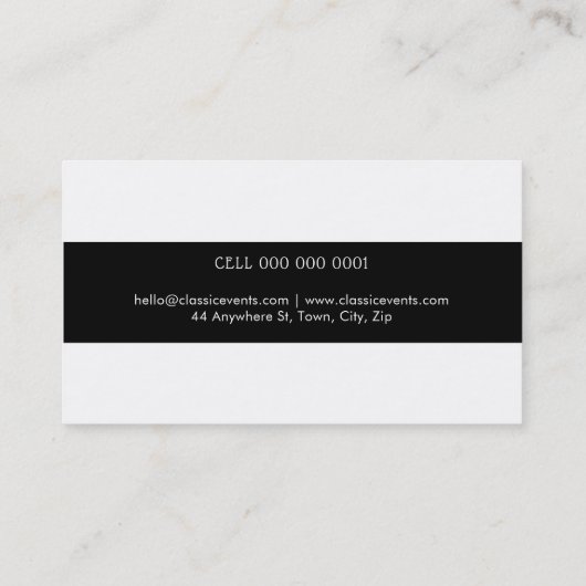 SMART classe CARTE DE VISITE glamour parties scint (Dos)