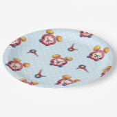 Smart Clock Collectie - Blauw papier Borden Papieren Bordje (Gekanteld)