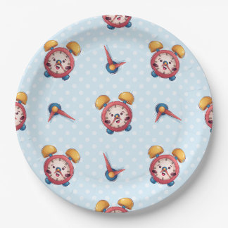 Smart Clock Collectie - Blauw papier Borden Papieren Bordje