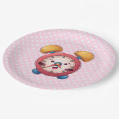 Smart Clock Collectie - roze papieren Borden Bordje (Gekanteld)