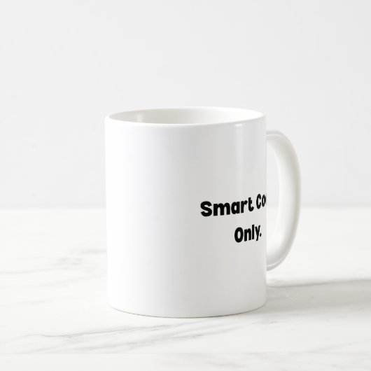 Smart Code Only Mug – Minimalist AI Engineer Gift  (Devant droit)
