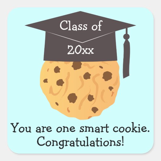 Smart Cookie Afstuderen Favorieten Vierkante Sticker (Voorkant)