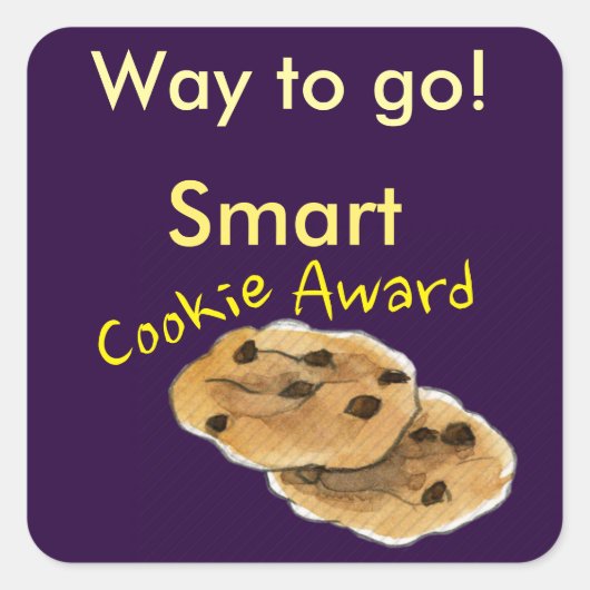 Smart Cookie Award studentenstimulans Vierkante Sticker (Voorkant)