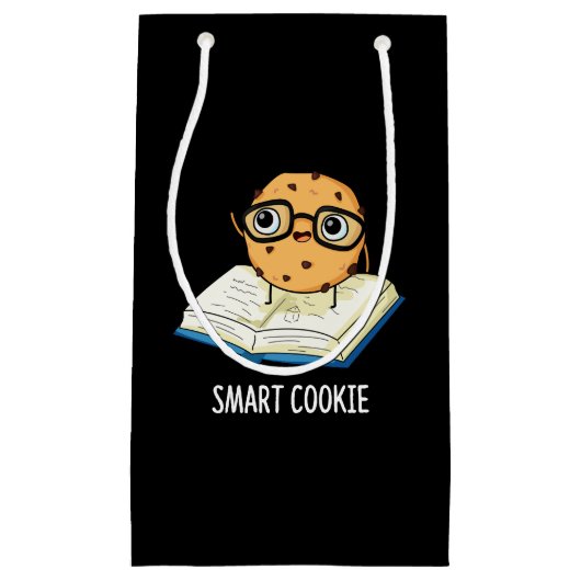 Smart Cookie Grappige Snack Pun Dark BG Klein Cadeauzakje (Voorkant)