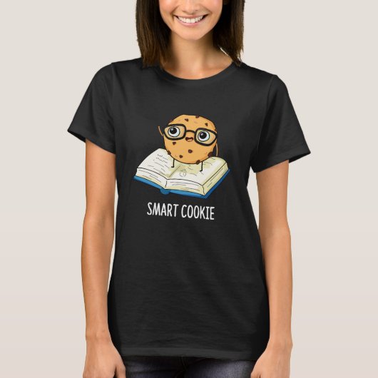 Smart Cookie Grappige Snack Pun Dark BG T-shirt (Voorkant)