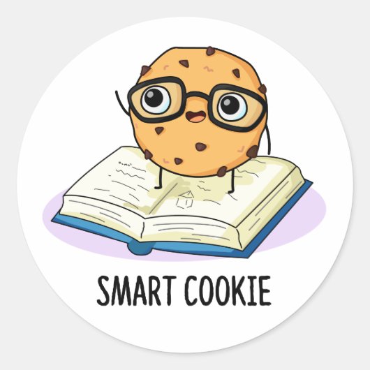 Smart Cookie Grappige Snack Pun Ronde Sticker (Voorkant)