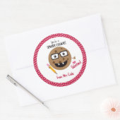 Smart Cookie Nerd Classroom Teacher Kinder Cute Ronde Sticker (Envelop)