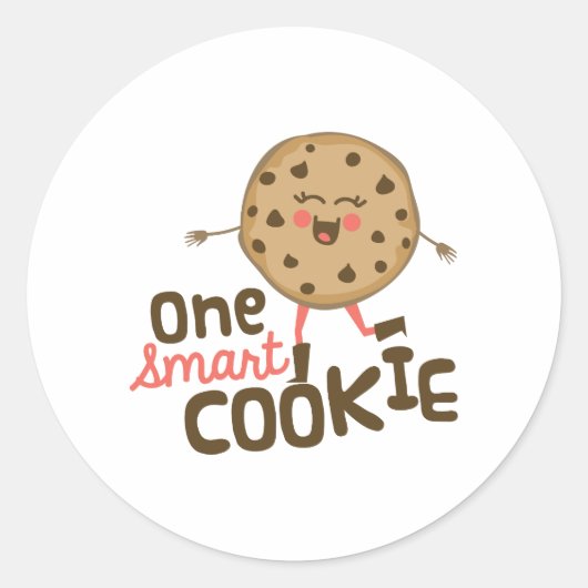 Smart Cookie Ronde Sticker (Voorkant)