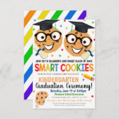 Smart Cookies thema Kinder Afstuderen uitnodiging (Voorkant / Achterkant)