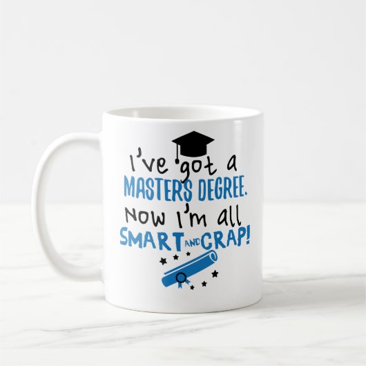 Smart en Crap Masters Degree Afstuderen Mok (Links)