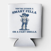 Smart Fella or Fart Smella Retro Frog Meme Funny Blikjeskoeler (Voorkant)