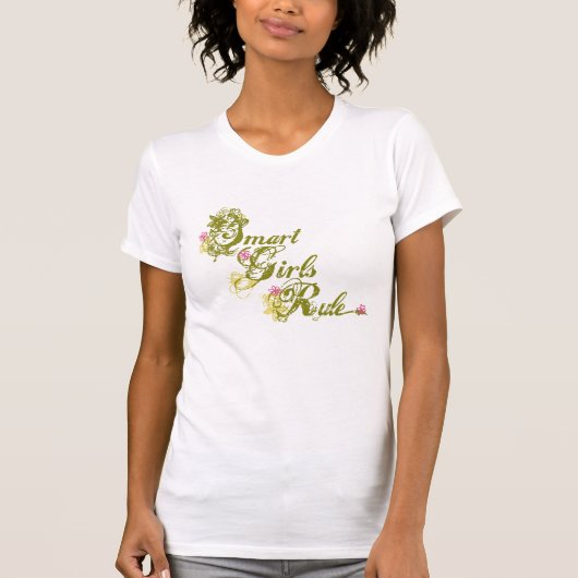 Smart Girls Rule groen T-shirt (Voorkant)