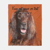Smart Irish Setter Dog Fleece Deken (Voorkant)