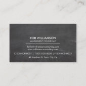 SMART MASCULINE moderne type lay-out krijtbord Visitekaartje (Achterkant)