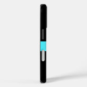 Smart Minimalist Blue Circle Monogrammed Case-Mate iPhone Case (Achterkant / Rechts)