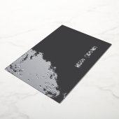 Smart Monochrome Gritty Heldere Kerstverlichting Folie Feestdagenkaart (Gedraaid)