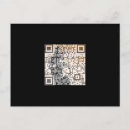 Smart Oranje Shades Monochrome Indie Song Qr Code Briefkaart