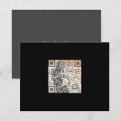 Smart Oranje Shades Monochrome Indie Song Qr Code Kaart (Voorkant / Achterkant)