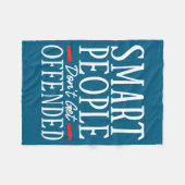 Smart People Don't Get Offended  Fleece Deken (Voorkant (Horizontaal))