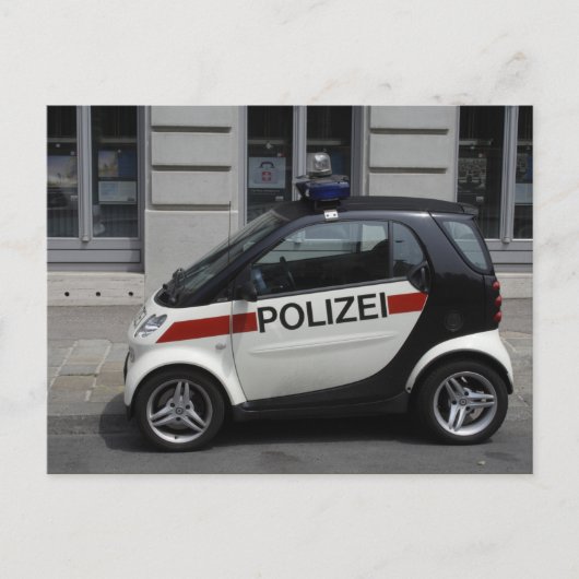 Smart Polizei Auto Briefkaart (Voorkant)