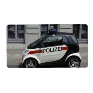 Smart Polizei Auto Etiket
