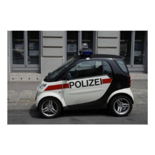 Smart Polizei Auto Perfect Poster