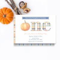 Smart Pumpkin Madras Pset Boy 1st Birthday Party