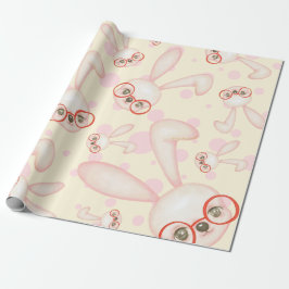 Smart Rabbit Girl Patroon Cadeaupapier