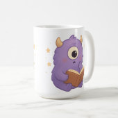 Smart Reading Monster Kids Mug — Purple Study (Devant droit)