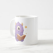 Smart Reading Monster Kids Mug — Purple Study (Devant gauche)