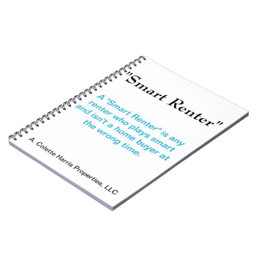 Smart Renter - Design 1 Carnet (Côté gauche)