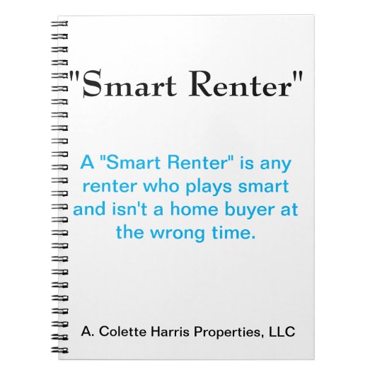 Smart Renter - Design 1 Carnet (Devant)