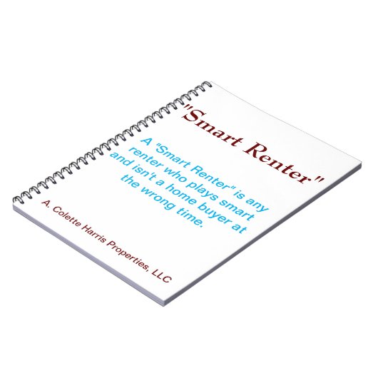 Smart Renter - Design 2 Carnet (Côté gauche)