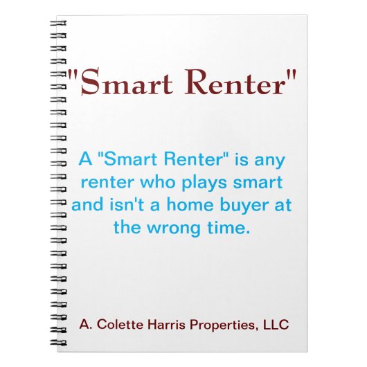 Smart Renter - Design 2 Carnet (Devant)