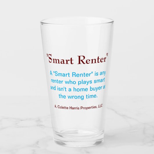 Smart Renter - Design 2 Glass Glas (Voorkant)