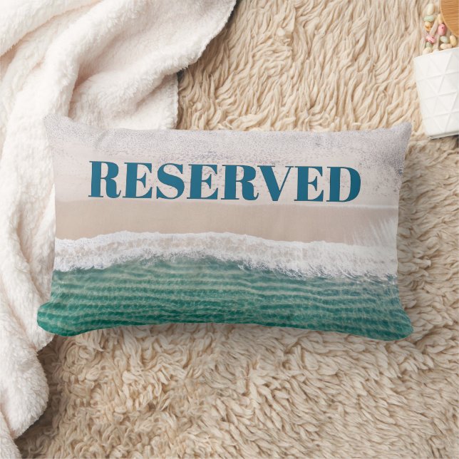 SMART! 🏖️ "Reserved" Beach Pillow – Vacation Kussen (Deken)