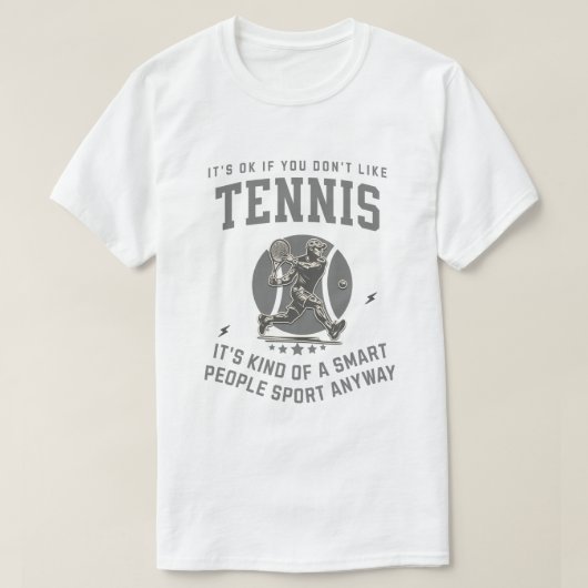 Smart Retro Tennis Sport T-shirt (Design voorkant)