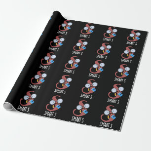 Smart S Grappig Alfabet Pun Donker BG Cadeaupapier
