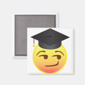 Smart Smug Graduation Classe d'Emoji Cadeau Magnet (Recto/Verso)