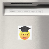Smart Smug Graduation Classe d'Emoji Cadeau Magnet (In Situ (Lave-vaisselle))