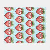 Smart Strawberry Fleece Deken (Voorkant (Horizontaal))