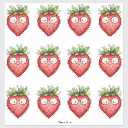 Smart Strawberry  Sticker (Vel)