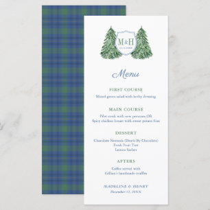 Smart Tartan Winter Weddenschap Menu