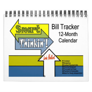 "Smart Thinkin" Bill Tracker, niet-gedateerd 2pg-k Kalender