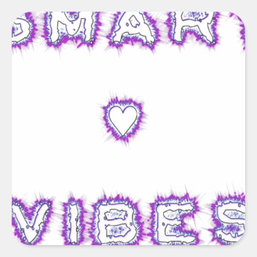 Smart Vibes Quote Text Art Design Vierkante Sticker (Voorkant)