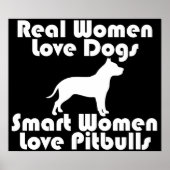 Smart Women Love Pitbulls Poster (Devant)