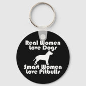 Smart Women Love Pitbulls Sleutelhanger (Achterkant)